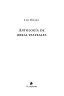 Antología de obras teatrales cover