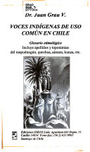 Voces indígenas, de uso común en Chile