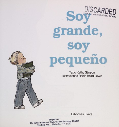Soy grande, soy pequeño cover